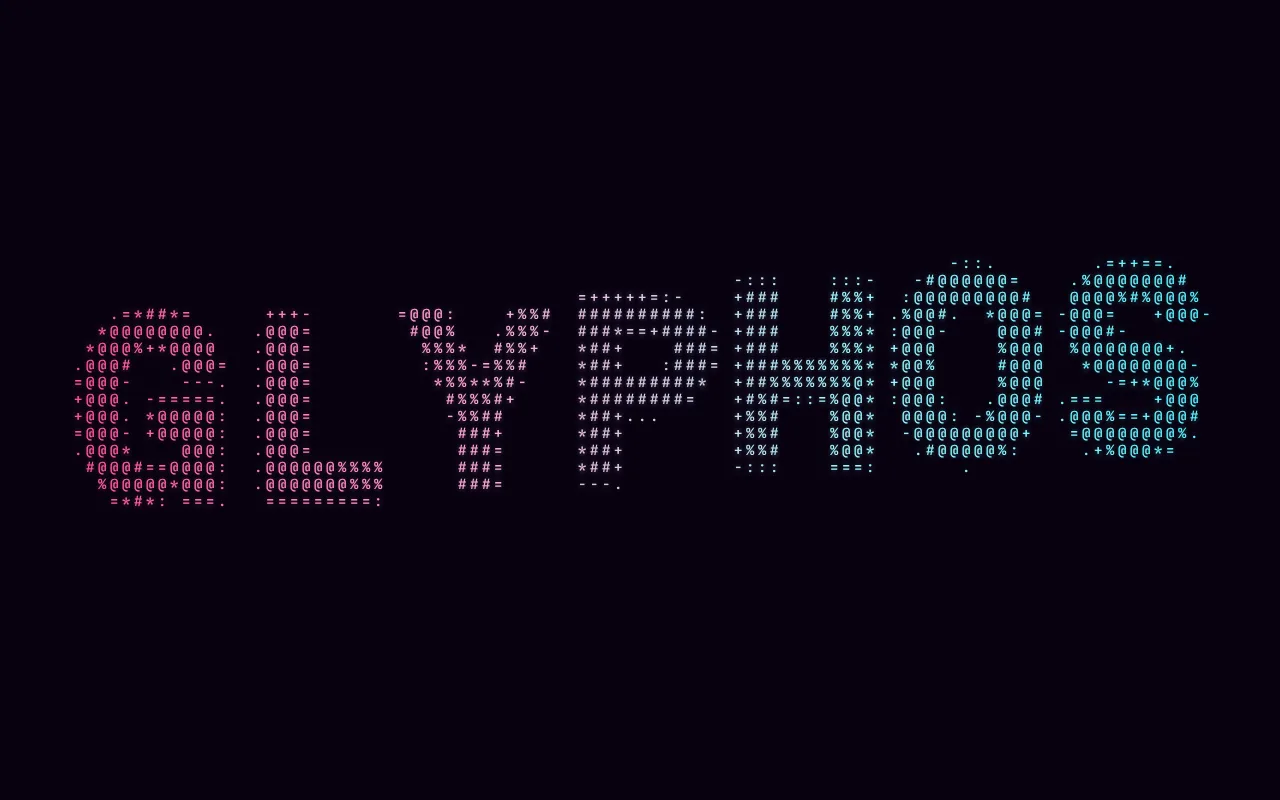 La palabra GLYPHOS hecha de caracteres que van del rosa al cian, con las letras en ola